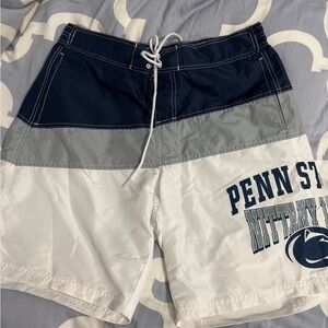 Penn State Nittany Lions Men's Swim Board Shorts - Navy, Gray, White